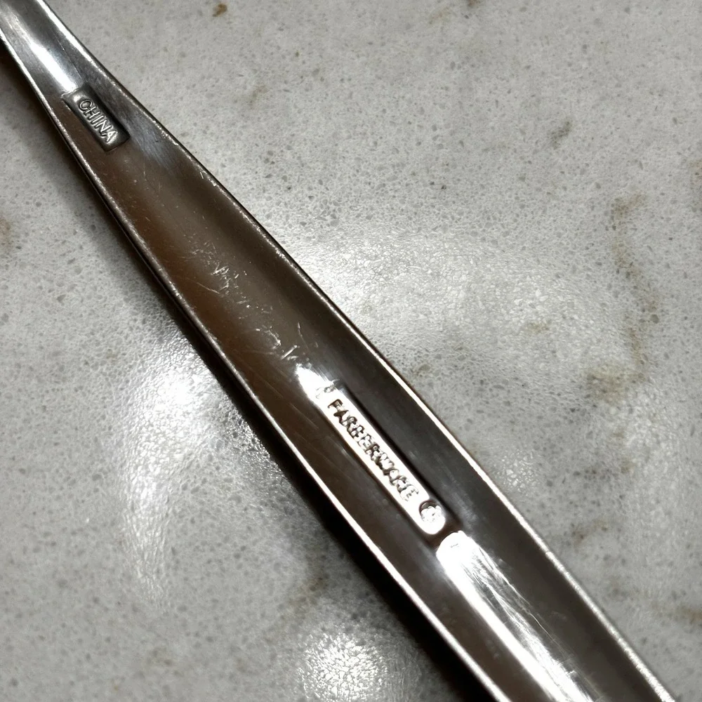 Farberware Dot Dinner Knives Set of 5 Stainless Flatware Replacement Contemporar